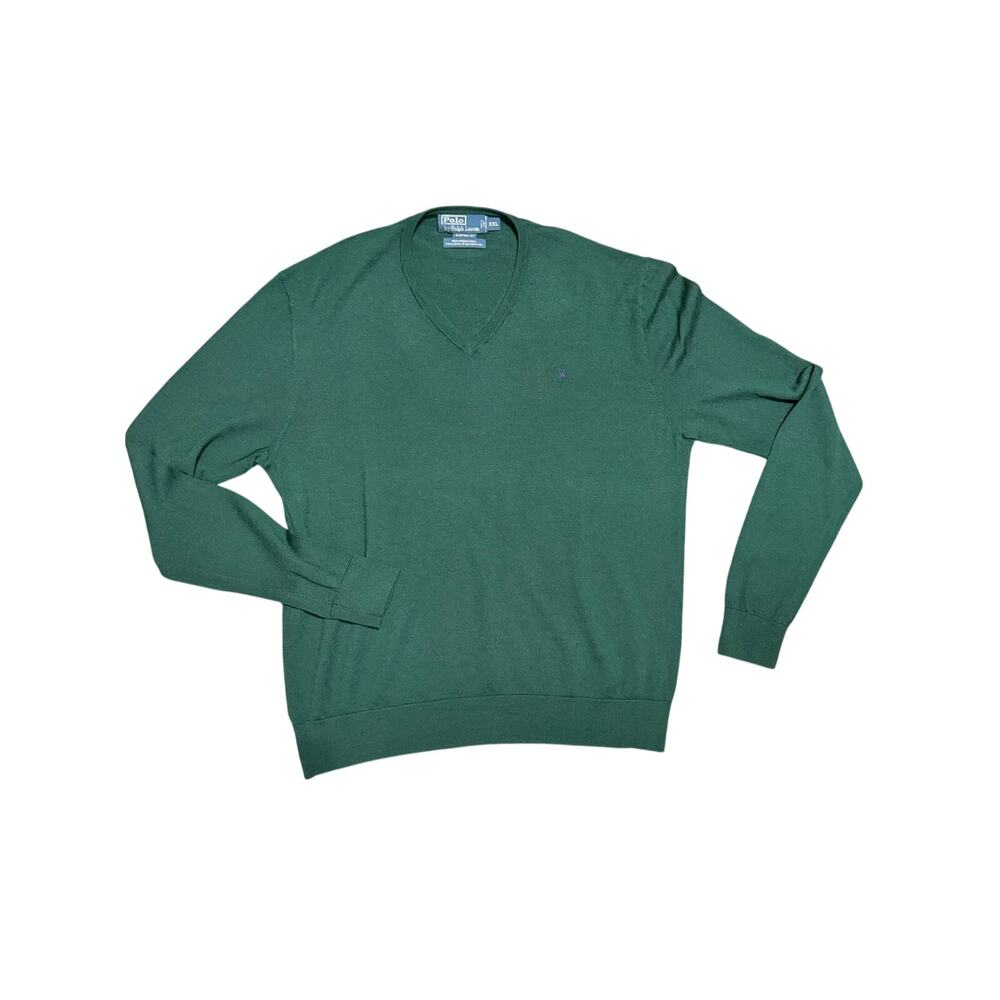 Polo Ralph Lauren 100% Merino Wool V-Neck Sweater – XXL